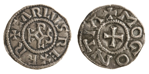 Denier minted by Charlemagne Denier minted by Charlemagne
